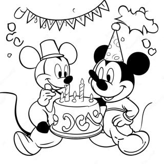 Compleanno Di Topolino Pagine Da Colorare