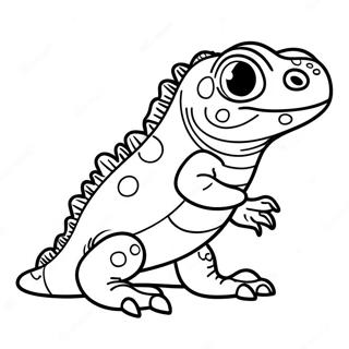 Pagina Da Colorare Di Unadorabile Iguana Baby 13609-11283