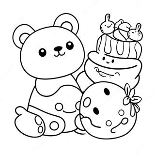 Pagina Da Colorare Rilakkuma Carino Con Amici 13659-11321