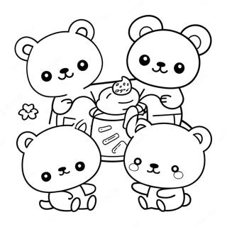 Pagina Da Colorare Rilakkuma Carino Con Amici 13659-11323