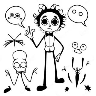 Pagine Da Colorare Delle Silhouette Dei Personaggi Di Tim Burton 13989-11595