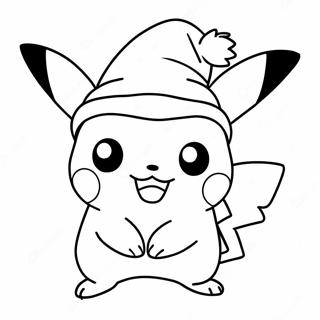 Pikachu Con Cappello Di Babbo Natale Da Colorare 14139-11716