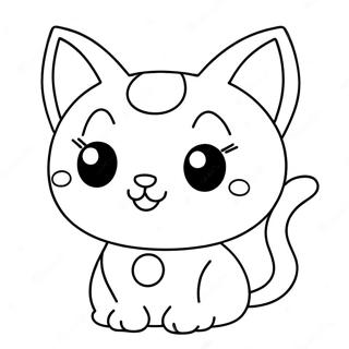 Pagina Da Colorare Gatto Kawaii Adorabile 14340-11868