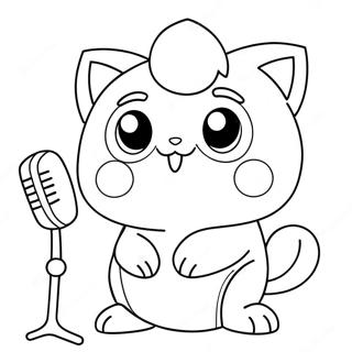 Pagina Da Colorare Di Jigglypuff Carino Che Canta 14480-11978