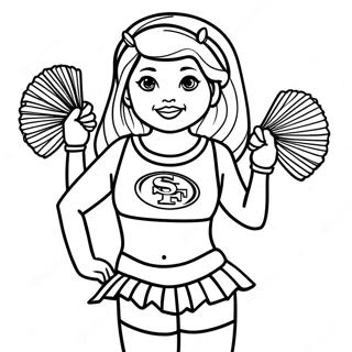 Pagina Da Colorare Cheerleader 49ers 1452-1162