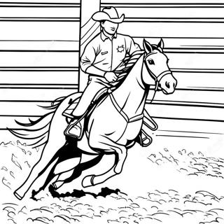 Pagina Da Colorare Dellazione Veloce Del Barrel Racing 14900-12314