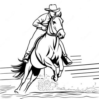 Pagina Da Colorare Dellazione Veloce Del Barrel Racing 14900-12330