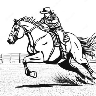 Pagina Da Colorare Dellazione Veloce Del Barrel Racing 14900-12332