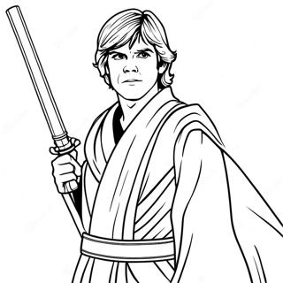 Pagina Da Colorare Luke Skywalker In Abiti Jedi 15000-12409