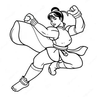 Pagina Da Colorare Chun Li In Azione 15020-12426