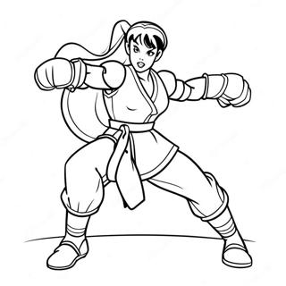 Pagina Da Colorare Chun Li In Azione 15020-12428