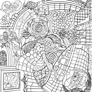 Pagina Da Colorare Dellavventura Nella Griglia Misteriosa Colorata 15210-12748