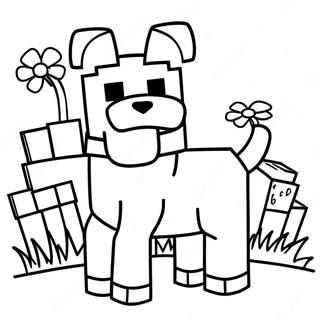 Pagina Da Colorare Del Cane Carino Di Minecraft 15360-13009