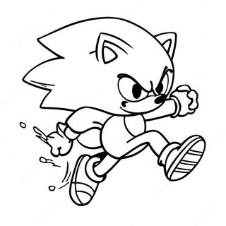 Pagina Da Colorare Di Sonic The Hedgehog In Velocita 15520-13145