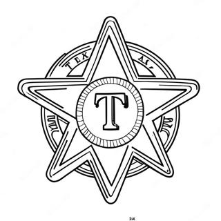 Pagina Da Colorare Del Logo Dei Texas Rangers 15620-13215