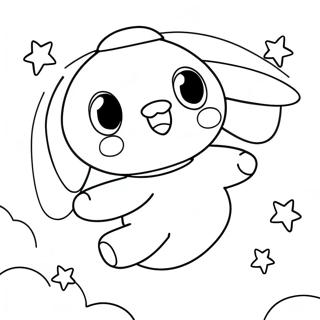 Pagina Da Colorare Di Cinnamoroll Carino Che Vola Nel Cielo 15691-13274