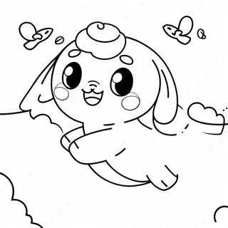 Pagina Da Colorare Di Cinnamoroll Carino Che Vola Nel Cielo 15691-13275