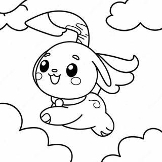 Pagina Da Colorare Di Cinnamoroll Carino Che Vola Nel Cielo 15691-13276