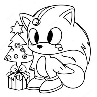 Pagina Da Colorare Di Sonic A Natale 15760-13327