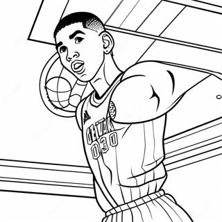 Pagina Da Colorare Di Jayson Tatum Che Schiaccia 15821-13377