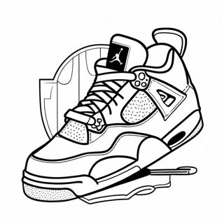 Jordan 4 Sneakers Pagine Da Colorare