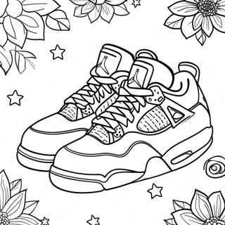 Pagina Da Colorare Delle Scarpe Jordan 4 Classiche 1602-1282