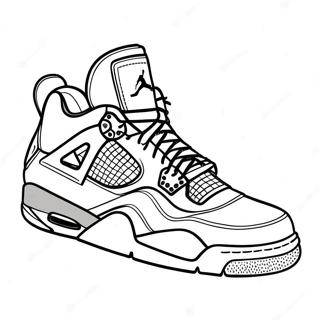 Pagina Da Colorare Delle Scarpe Jordan 4 Classiche 1602-1283