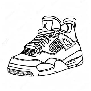 Pagina Da Colorare Delle Scarpe Jordan 4 Classiche 1602-1284