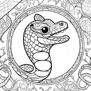 Pagina Da Colorare Dellemblema Del Serpente Slytherin 16072-13571