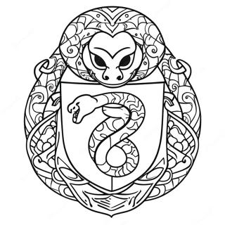 Pagina Da Colorare Dellemblema Del Serpente Slytherin 16072-13572