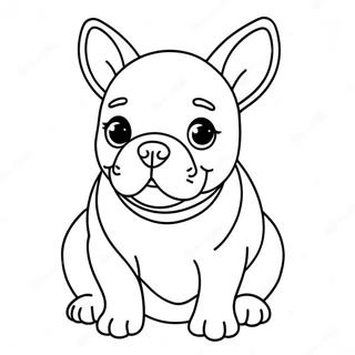 Pagina Da Colorare Di Un Adorabile Cucciolo Di Bulldog Francese 1662-1331