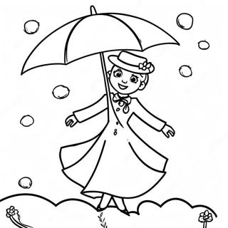 Mary Poppins Volando Con Ombrello Pagina Da Colorare 16763-14115