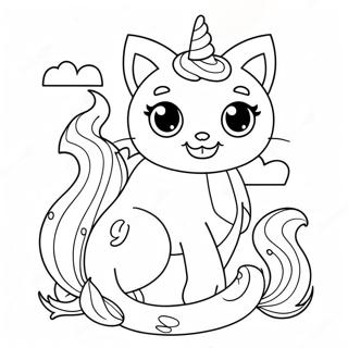 Unicorno Gatto Sirena Pagine Da Colorare