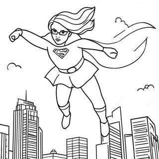 Supergirl Che Vola In Alto Pagina Da Colorare 17264-14513