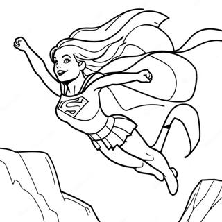 Supergirl Che Vola In Alto Pagina Da Colorare 17264-14514