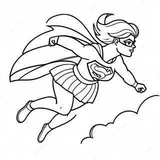 Supergirl Che Vola In Alto Pagina Da Colorare 17264-14516