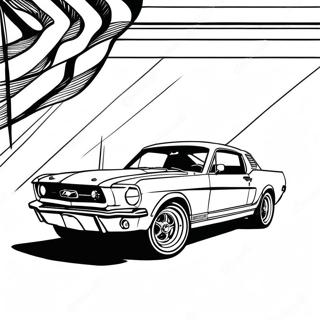 Auto Mustang Pagine da Colorare