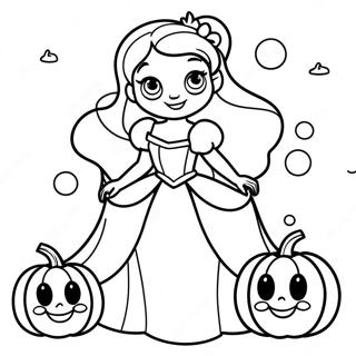 Halloween Delle Principesse Disney Pagine Da Colorare