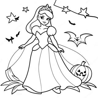 Pagina Da Colorare Di Halloween Delle Principesse Disney 17424-14630