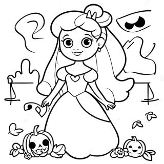 Pagina Da Colorare Di Halloween Delle Principesse Disney 17424-14631