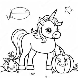 Unicorno Di Halloween Pagine da Colorare