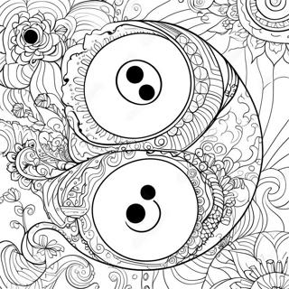 Pagina Da Colorare Di Un Design Intricato Di Yin Yang 17565-14745