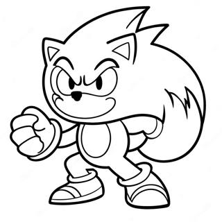 Pagina Da Colorare Di Sonic Il Werehog In Azione 17866-14980