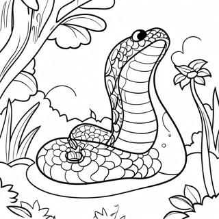 Serpente Nel Giardino Delleden Pagina Da Colorare 18186-15233