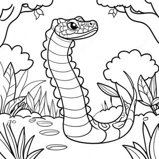 Serpente Nel Giardino Delleden Pagina Da Colorare 18186-15234