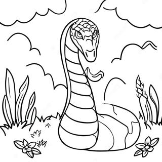 Serpente Nel Giardino Delleden Pagina Da Colorare 18186-15236