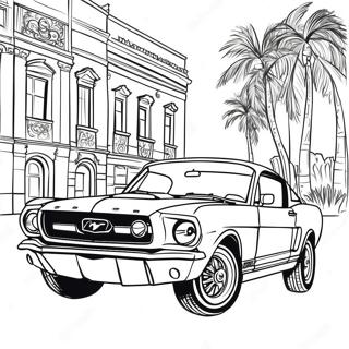 Pagina Da Colorare Del Mustang Classico In Movimento 18296-15329