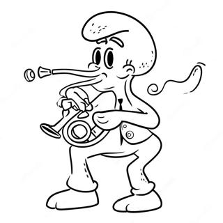 Pagina Da Colorare Di Squidward Che Suona Il Clarinetto 1842-1517