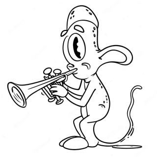 Pagina Da Colorare Di Squidward Che Suona Il Clarinetto 1842-1519