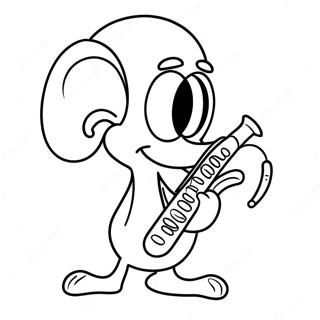 Pagina Da Colorare Di Squidward Che Suona Il Clarinetto 1842-1520